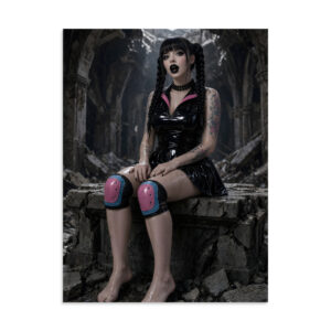 Hollow Moon Goth Pinup Poster Art